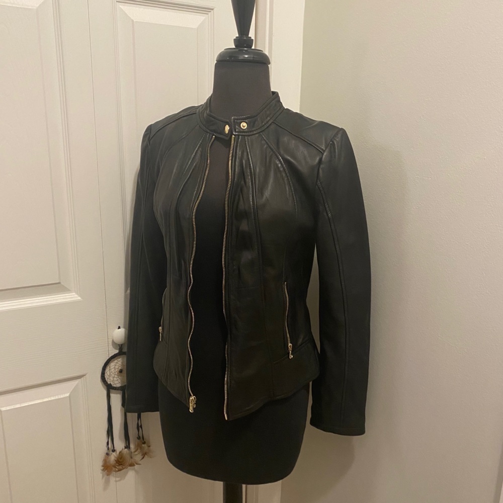 Guess Real Leather Jacket Size M